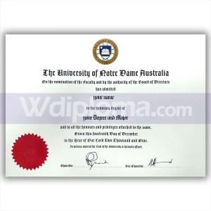 university Notre Dame diploma